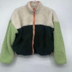 Wild Fable Sherpa Jacket with Peach and Cream Accents